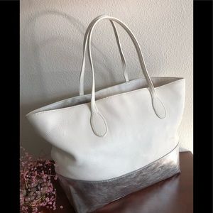Talbots Leather Tote Large Bag